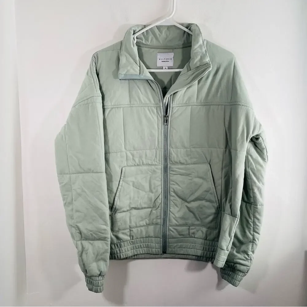 Anthropologie All Fenix Marnie Mint Green Quilted Puffer Jacket Small Allfenix
